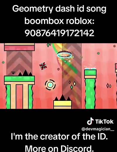 Geometry Dash Boombox Song ID on Roblox