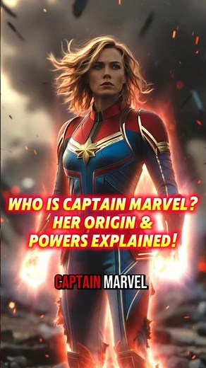 Who Is Captain Marvel? Her Origin & Powers Explained! #marvel #captainmarvel #ai #shorts