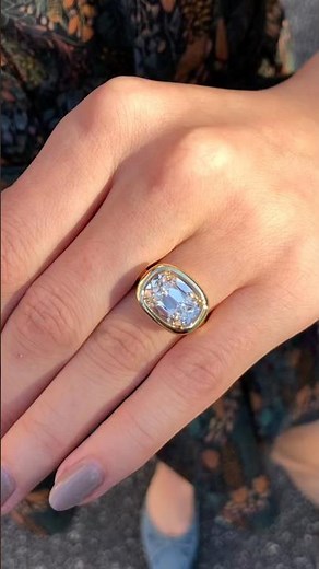 Antique Cushion Cut Diamond Engagement Ring