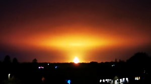Huge fireball in Oxfordshire