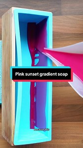 Gradient soap tutorial: pink sunset gradient soap bar