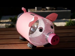 Piggy bank with plastic bottle 🍾/ Easy way to make piggy bank #diy