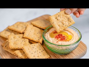 High-Protein Chickpea Crackers! Crispy & Easy Snack! Quick Recipe!