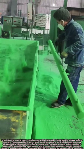 Scientific Process of Coating Metal Parts in Industrial Paint Tanks On
