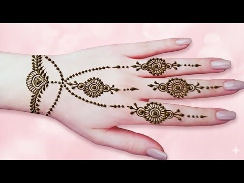 Party style back hand mehndi design | Easy mehndi | Simple mehndi ka design| Mehndi design | Mehndi