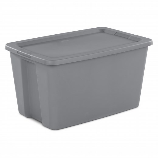 Sterilite Extra Large Storage Bin, 30 Gallon Durable Plastic Storage Tote with Snap-On Lid , Gray - Walmart.com