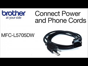 Connecting the cords - Brother MFCL5705DW