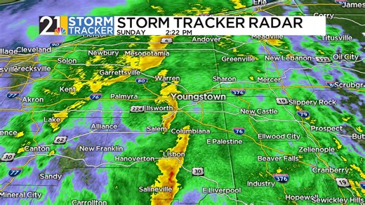 2:23pm: 1 hour radar loop. pockets of heavy rain and gusty winds with this broken line heading east. | Chief Meteorologist Eric Wilhelm