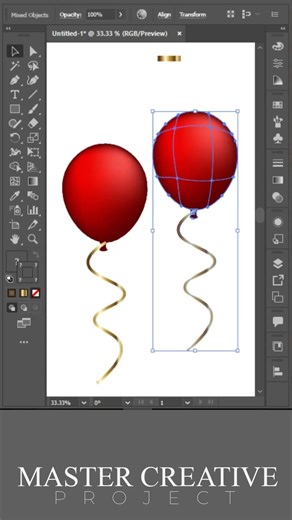Adobe illustrator tutorial for beginner "making Balloon" #graphicdesigner #artdesign #icondeaign