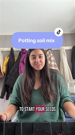 Here’s how I make potting soil for roughly $25! Homemade potting soil is a great way to save on your garden start up costs! I start my seeds like this every year and they do wonderfully🌱 #gardentok #gardening101 #beginnergardener #tiktoklearningcampaign