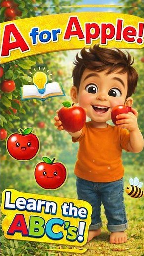 A for Apple | 🍎Learn About Apples 🍎 | Learn Alphabet | ABCD Shorts| Apple Facts| Educational Video