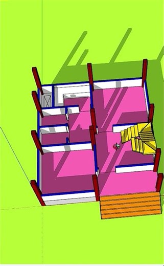 26×28 House Plan | 2 Bedroom Village House Design | Small House Map | Naksha
