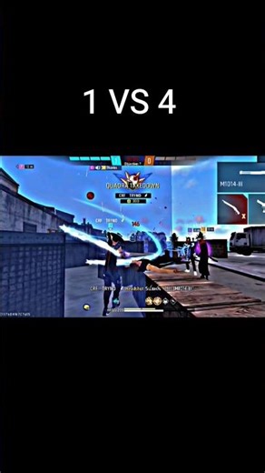 1VS4 CLIP WITH HACKER LEVEL GAMEPLAY #freefire