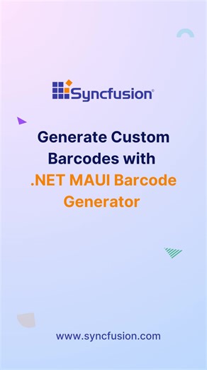 Create Custom Barcodes with Precision and Versatility in our .NET MAUI Barcode Generator! Master QR Handling and Encode QR Codes, Data Matrix, Code 128, and More! #maui #barcodegenerator #dotnetmaui Learn more: https://www.syncfusion.com/maui-controls/maui-barcodes https://github.com/syncfusion/maui-demos/tree/master/MAUI/Barcode https://help.syncfusion.com/maui/barcode-generator/getting-started | Syncfusion