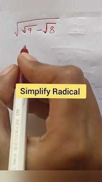 Simplify Radical problem| Square root #mathstrick #math #sscresoning #mathsshort #mathstrick