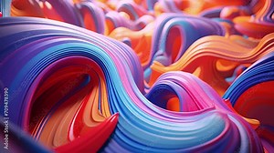 Experience a sensory overload of swirling colors and abstract shapes, as this immersive video pushes the boundaries of visual perception. Stock Video