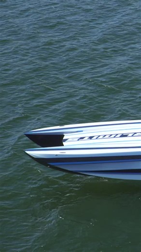 More running action of the latest SC37! Sleek, crisp, edgy, lines will have you standing out amongst the rest. #outerlimitsoffshorepowerboats #outerlimitspowerboats #livefast #speedboat #speedonthewater #mercuryracing #outerlimits #carbonfiber #catamaran #followtheleader #500r | Outerlimits Powerboats