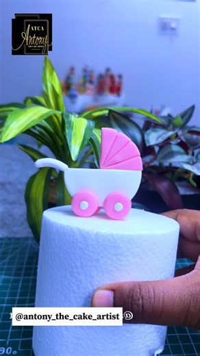 Antony Bidesh | How to make pram out of fondant / cake topper . . . #pram #baby #cakedecorating #cake #art #antonythecakeartist | Instagram