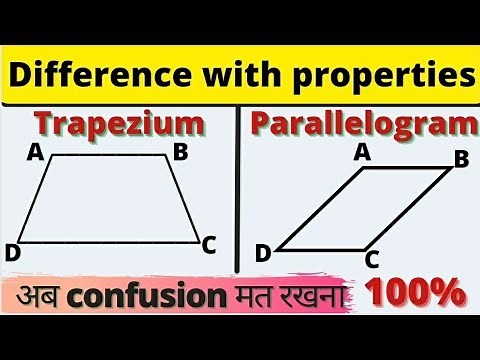 Difference between Parallelogram and Trapezium | Properties of Parallelogram and Trapezium | Area