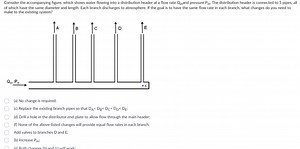Water Distribution Header ProblemConsider the figure below, w... | Filo