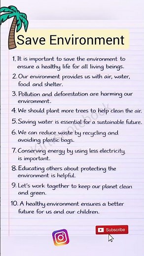 Save Environment| 10 Lines on Save Environment| #environmentalawareness #kirtisnotebook