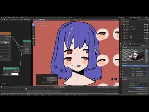 [Blender 2.8 Tutorial / Walk-through] 2D Hair Animation Setup and Techniques (Part 1)
