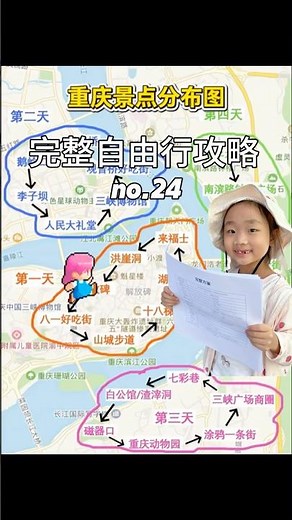 【中國旅遊 自由行攻略 no.24】重慶必打卡景点攻略 2025：用景点分布图串联行程｜按图玩更巴适，关注领攻略 #重慶# 重慶旅遊攻略 #重慶旅遊