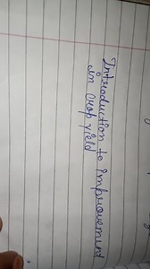 Introduction to improvement in crop yield... | Filo