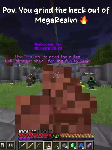 Grinding the heck out of MegaRealm 🔥 #dungeons #minecraft #minehut #donutsmp #blowup #viral #yes