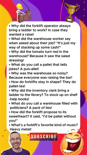 Forklift😁😂Try Not To Laugh #jokes #comedy #funny #dadjokes #humor #giggles #laugh #entertainment