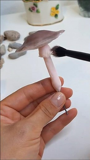 How to Make a Cute Mushroom from Polymer Clay 🍄 #mushroom #polymerclay #craft