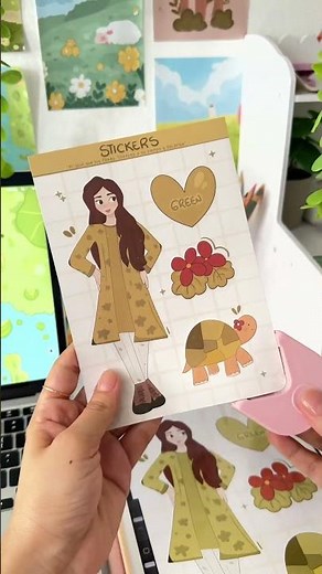 Dibujamos, imprimimos y cortamos nuestros propios stickers ⭐️ #ilustracion #stickers #plotter