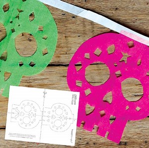 DIY papel picado calavera templates