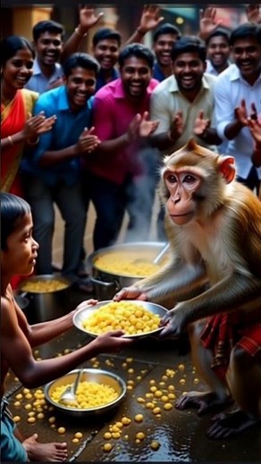 Oka Monkey… Oka Manchi Manasu 😭#ViralReels #TrendingNow #Emotional code #HeartTouching #WholesomeCo