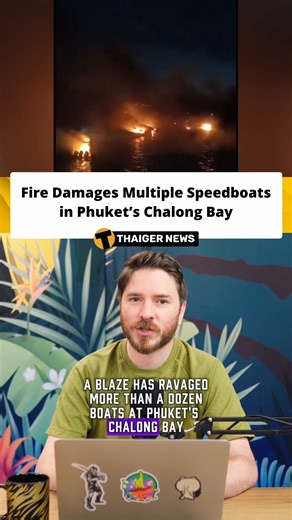 Authorities in Phuket are investigating a major fire at Chalong Bay that left at least ten speedboats badly damaged in the early hours of the morning. Fire crews rushed to the scene after thick smoke and flames were reported, working quickly to contain the blaze and prevent it from spreading further. Fortunately, no serious injuries have been reported, but the scale of the damage has caused disruption to local tourism services that rely on marine transport. Many of these boats are used for islan