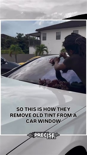 PreciseEarz on Instagram: "They always said it was hard to remove tint from a car. From the looks of this video it seems pretty easy"
