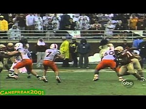 2003 Miami Hurricanes vs Florida State Highlights