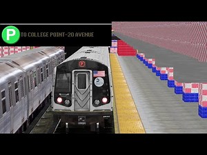 OpenBVE Fiction: P Train To College Point-20 Avenue (R160B Siemens)