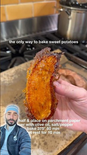 How to Bake The Perfect Sweet Potato 🍠 #antiaging #sweetpotato #sweetpotatorecipes #healthyfood