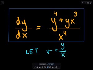 Change of Variables: Homogeneous Differential Equation (Example 3)