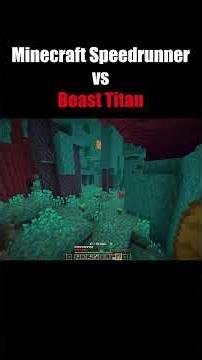 Minecraft Speedrunner vs BEAST TITAN #aot #beasttitan #minecraftmanhunt #minecraftmods #speedrun