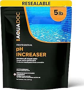 MAV AquaDoc pH Up for Swimming Pools - 5lb - pH Increaser for Pool Water - Sodium Carbonate Soda Ash for Swimming Pools - Pool Chemicals Made in The USA