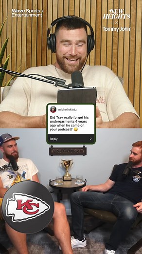 587K views · 10K reactions | Travis brought a couple of special guests with him on Santino’s podcast | New Heights | Facebook