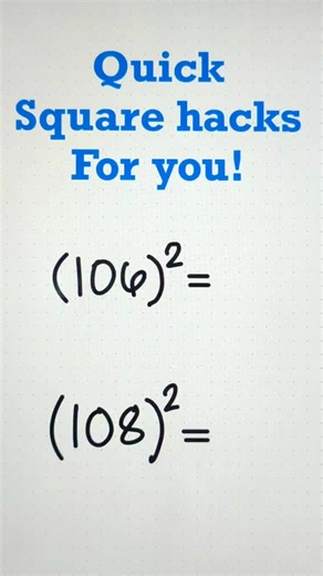 1.8K views · 15 reactions | Quick Square Hacks for you!  | Math Tricks Tutorial | Facebook