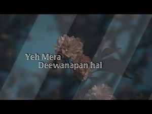 Yeh Mera Deewanapan hai | Ali Sethi | Urdu lyrics | Sheheryar Aesthetic | (1080p HD)