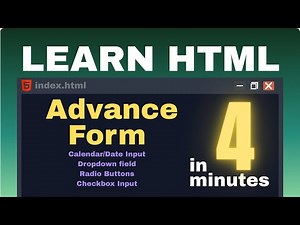 How to Create HTML Advance Form | HTML Series Part - 10 | HTML CSS JavaScript