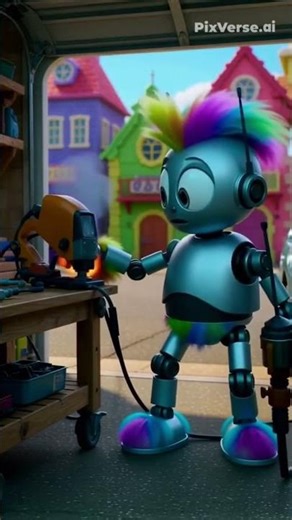 Animated Robot fails #pixverse #generativeai