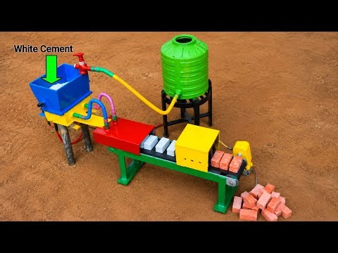 How to Make a Mini Brick Manufacturing Machine Using DC Motor | DIY Automatic Brick Factory