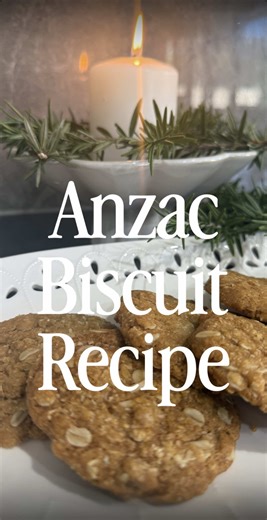 Golden, chewy, and straight out of the oven 🤎✨ There’s nothing like homemade ANZAC biscuits! Here’s how I make mine: Ingredients 125g butter 2 tbsp golden syrup 1/2 tsp bicarbonate of soda 90g oats 150g plain flour 150g caster sugar 65g desiccated coconut Method Heat the butter & golden syrup until melted. Switch off heat. Stir in the bicarbonate of soda and mix well. In a separate bowl, combine oats, flour, sugar & coconut. Pour in the butter mixture and mix into a soft dough. Shape, place ont