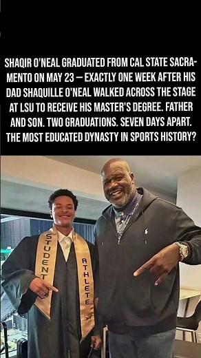 Shaqir O'Neal Just Graduated — One Week After His Dad Shaq Got His Own Degree! 🎓👑🔥